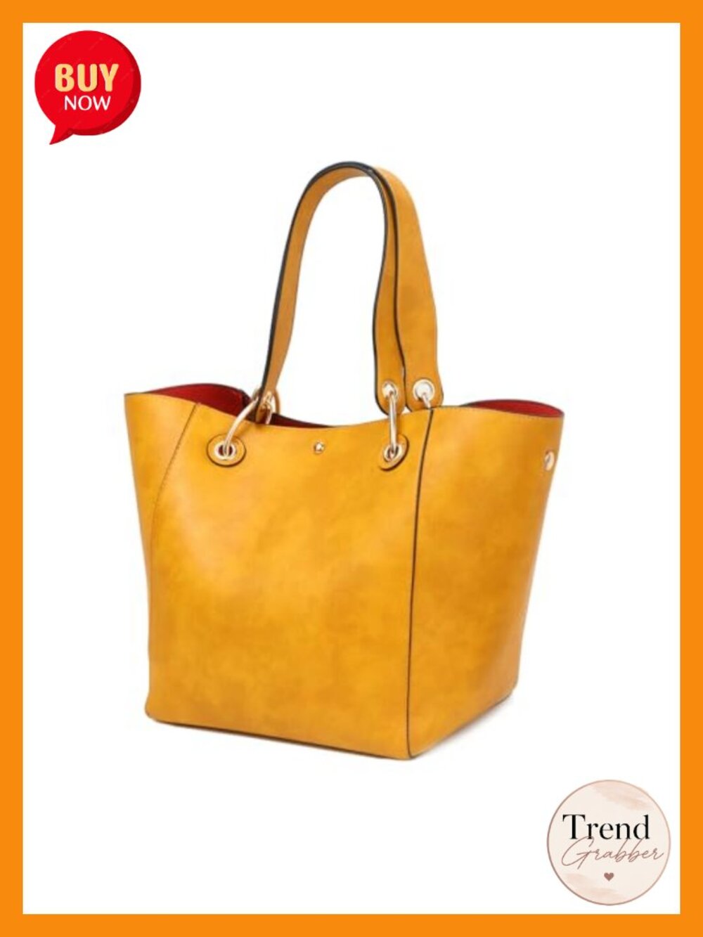 Large Work Tote Bag for Women Waterproof Vegan Leather Bucket Purse with